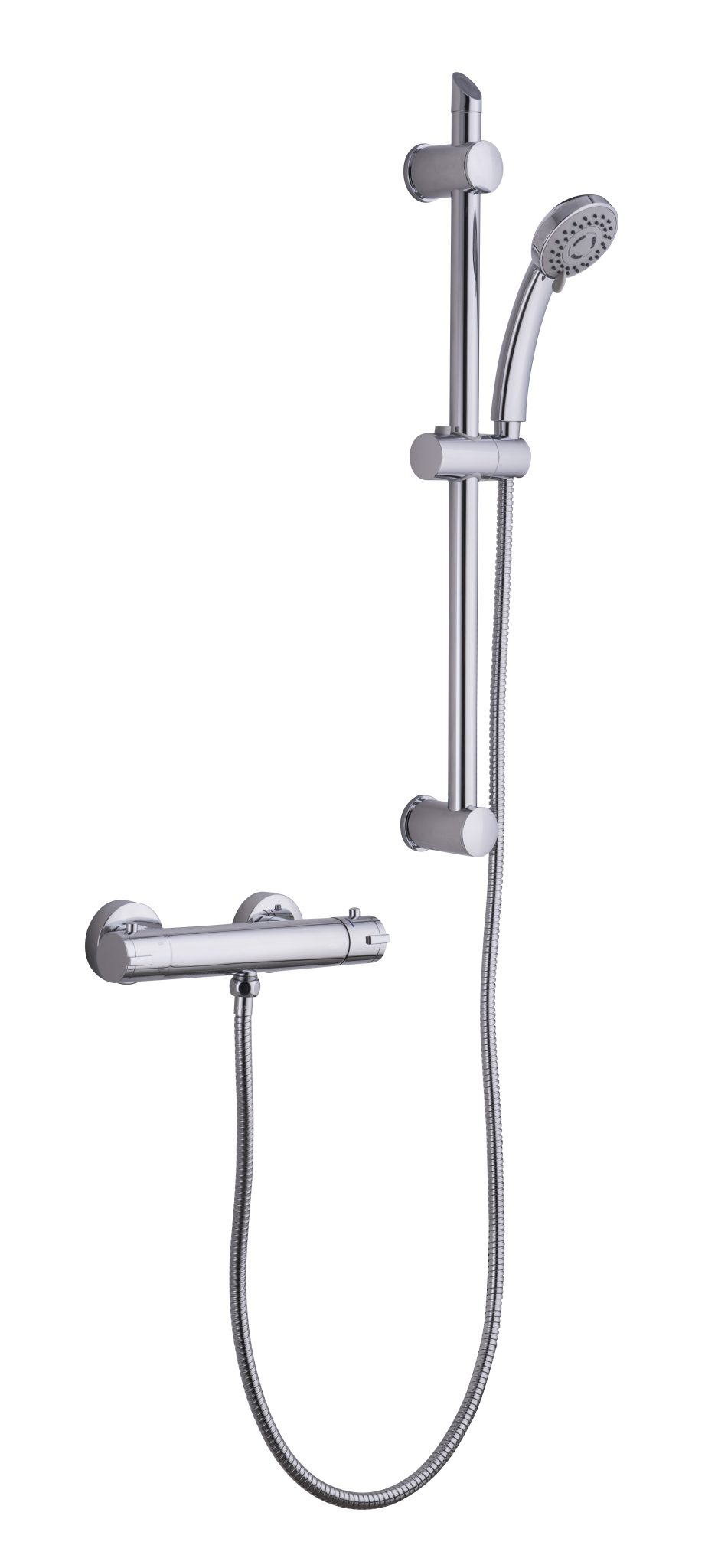 d4 Round Style Thermostatic Bar Valve & Slide Rail Kit Dilusso